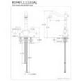thumbnail image 2 of Kingston Brass KS1491AL Heritage 2-Handle Vessel Standard Mount Faucet, Polished Chrome, 2 of 2
