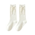 thumbnail image 2 of LJEFF Girls Knee High Soccer Socks, Sweat-Wicking Breathable Anti-Slip Stretch Gift Kids Sport Stockings Beige Size 5-6, 2 of 6