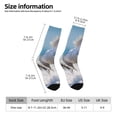thumbnail image 2 of Gukieu Horses Running Through The Water Print Contrast Color Mid-calf Socks, Sweat-wicking Athletic Socks, Unisex Clothing Accessories, 2 of 6