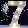 thumbnail image 1 of Luz Decorativa de Marquee Pooqla Número LED Plata 22.5 cm, 1 of 6