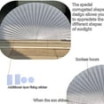 thumbnail image 5 of Garayma 2PCS Ripple Shape Arch Window Pleated Blinds Half Circle Window Shades Cordless Non-Woven Self Adhesive Shades Half Moon Round Window Cover Easy to Cut & Install, 5 of 7