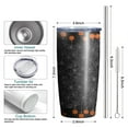 thumbnail image 6 of 20oz Insulated Tumbler, Travel Coffee Tumbler with Lid, Cup Holder Friendly Travel Coffee Mug, Stainless Steel Thermos, 20 Oz Tumbler, Reusable Insulated Coffee Mug with Lid ( Halloween Pumpkin ), 6 of 7