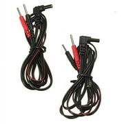 2 PCS Standard 45" Lead Wire compatible with most TENS, EMS and IF units