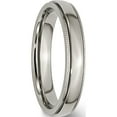 thumbnail image 4 of Titanium Polished 4mm Grooved And Beaded Edge Band (Size 5.5) Made In China tb131-5.5, 4 of 5