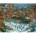 thumbnail image 2 of Bell, Bill 31x26 Gold Ornate Wood Framed with Double Matting Museum Art Print Titled - Hockey Train, 2 of 4