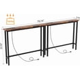 thumbnail image 3 of 79" Narrow Console Table with Power Outlet 2 Pack, Rustic Brown | Entryway Table with Charging Station & 4.9 Ft Extension Cord & Adjustable Feet, behind Couch Table for Living Room, Hallway, 3 of 8