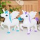 thumbnail image 5 of FELTECHELECTR Llavero de unicornio con luz LED y sonido, colgante para bolso, decoración para coche, recuerdo de fiesta (morado), 5 of 6