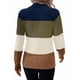 thumbnail image 3 of Suéteres de Bloque de Color para Mujer, Blusas de Larga con Cuello Alto, Suéter de Punto Holgado. Albaricoque L, 3 of 7