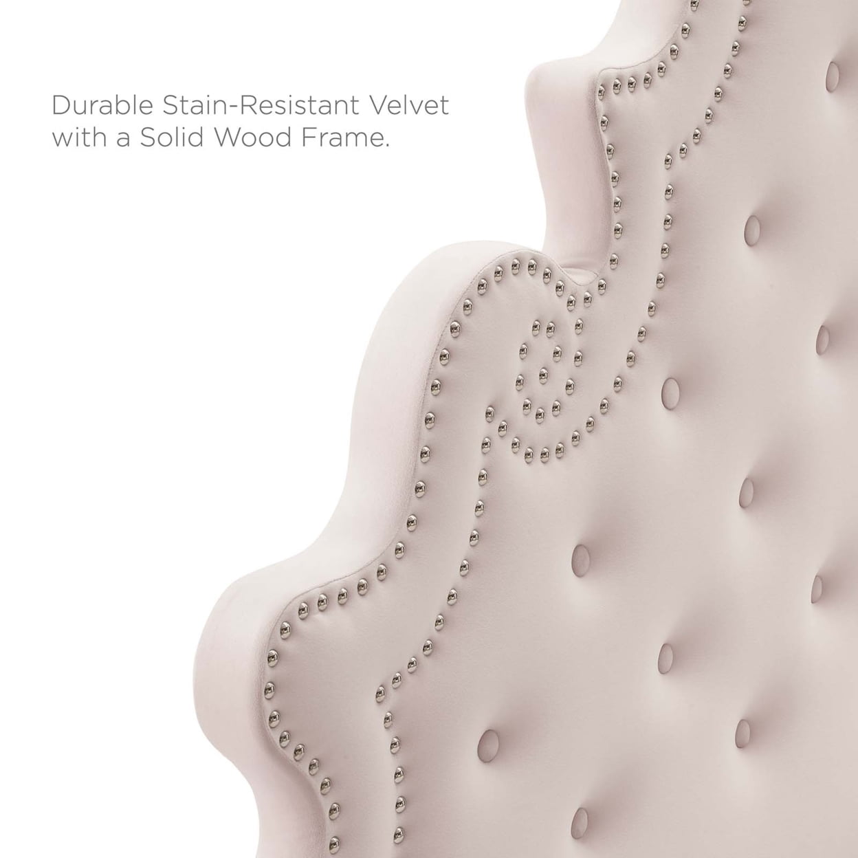 Modway Diana Tufted Performance Velvet Full/Queen Headboard in Pink