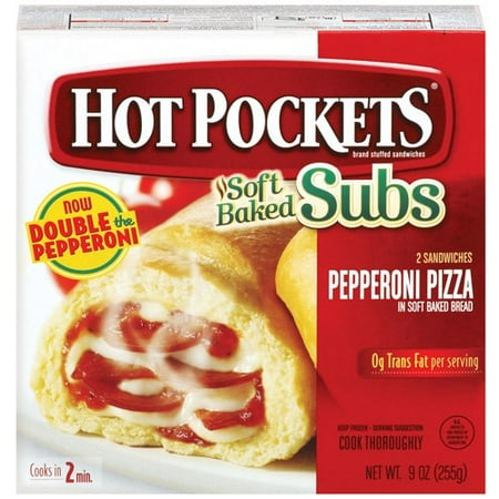 Hot Pocket Pepperoni Pizza Soft Baked Subs, 2ct