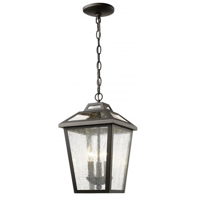 Z-Lite Bayland 3 Light Outdoor Chain Light in Oil Rubbed Bronze
