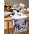 thumbnail image 2 of Table Runner Purple Tulip Flowers Table Decoration for Kitchen Dinning Leaves Plant Table Decoration for Indoor Outdoor Party Wedding Decor 13x90 Inch, 2 of 7