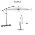 thumbnail image 6 of ACEGOSES 10ft Outdoor Patio Umbrella, Round Canopy Offset Umbrella for Villa Gardens, Lawns and Yard,White, 6 of 6
