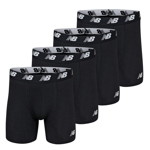 Calzoncillos tipo bóxer New Balance Cotton Performance para hombre, paquete de 4