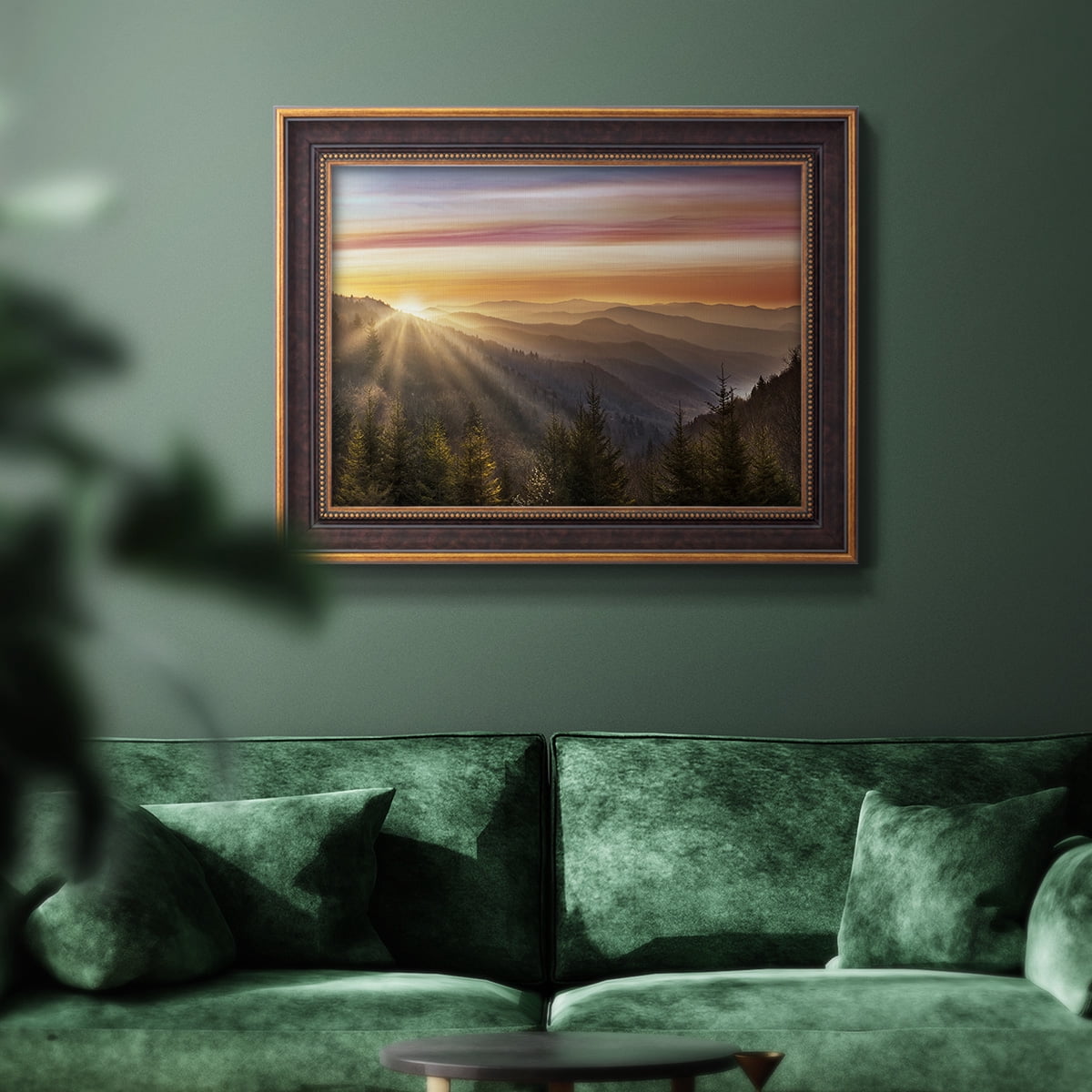 Smokey Sunrise Premium Framed Canvas- Ready to Hang