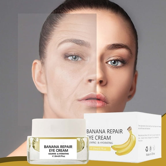 Eye Cream Anti Aging,Eye Cream for Puffiness and Bags Under Eyes,Banana Eye Cream 20ml - Removes Eye Bags, Dark Circles(Multicolor1pc)