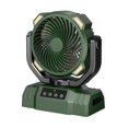 thumbnail image 4 of Ventilador portátil para exteriores, ventilador para tienda de campaña, ventilador de viaje de 10000 con gancho colgante, ventilador de escritorio verde, 4 of 8