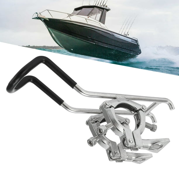 Boat Fishing Rod Clamp ,Rotation Adjustable Fishing Rod Racks Folding  Holder 316 Stainless Steel Double Clamp Adjustable Rack For Yacht Speed  Boats 