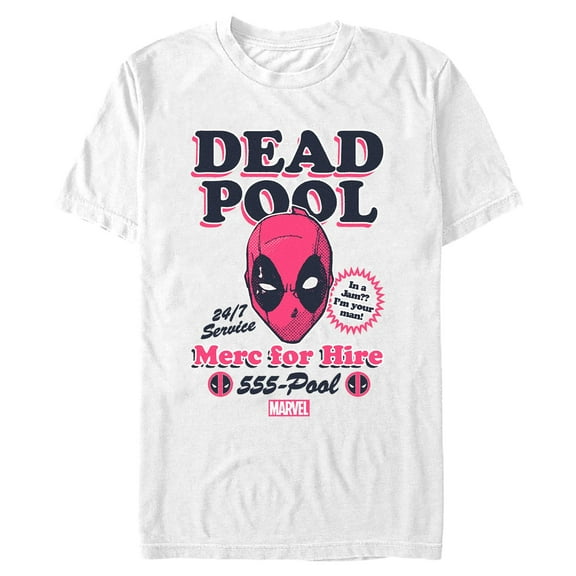 Mens Marvel: Deadpool Merc For Hire T Shirt