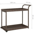 thumbnail image 4 of vidaXL Bar Cart Brown 100x45x83 cm Poly Rattan, 4 of 4