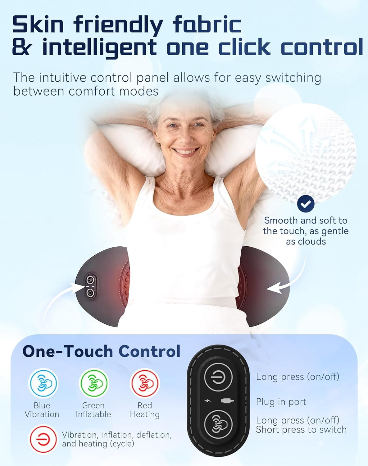 Triple Fusion Back Massager,2026 New Electric 3 in 1 Back Massager for Pain Relief Deep Tissue,with Traction,Vibration & Heat and Against Pain for Neck,Shoulder.
