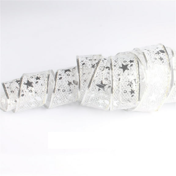 Vikakiooze 2022 Christmas Decoration LED Ribbon Lights Christmas Tree Ornaments DIY Lace Bow String Lights Decoration