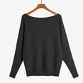 thumbnail image 2 of Annhoo Long Sleeve Sweaters for Women Casual Solid Color Round Neck Knitwear Fall Winter Fashion Pullover Shirts, 2 of 6