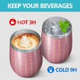 thumbnail image 4 of Modern 12oz Stainless Steel Insulated Wine Tumbler with Lid and Straw – Double Wall Vacuum Mug for Hot & Cold Drinks, 304 Steel Interior, Sweat-Free Design, 4 of 5