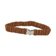 thumbnail image 4 of Elegante cinturón de cintura para mujer con hebilla en forma de corazón, accesorio elástico para vestidos. Camello, 4 of 9