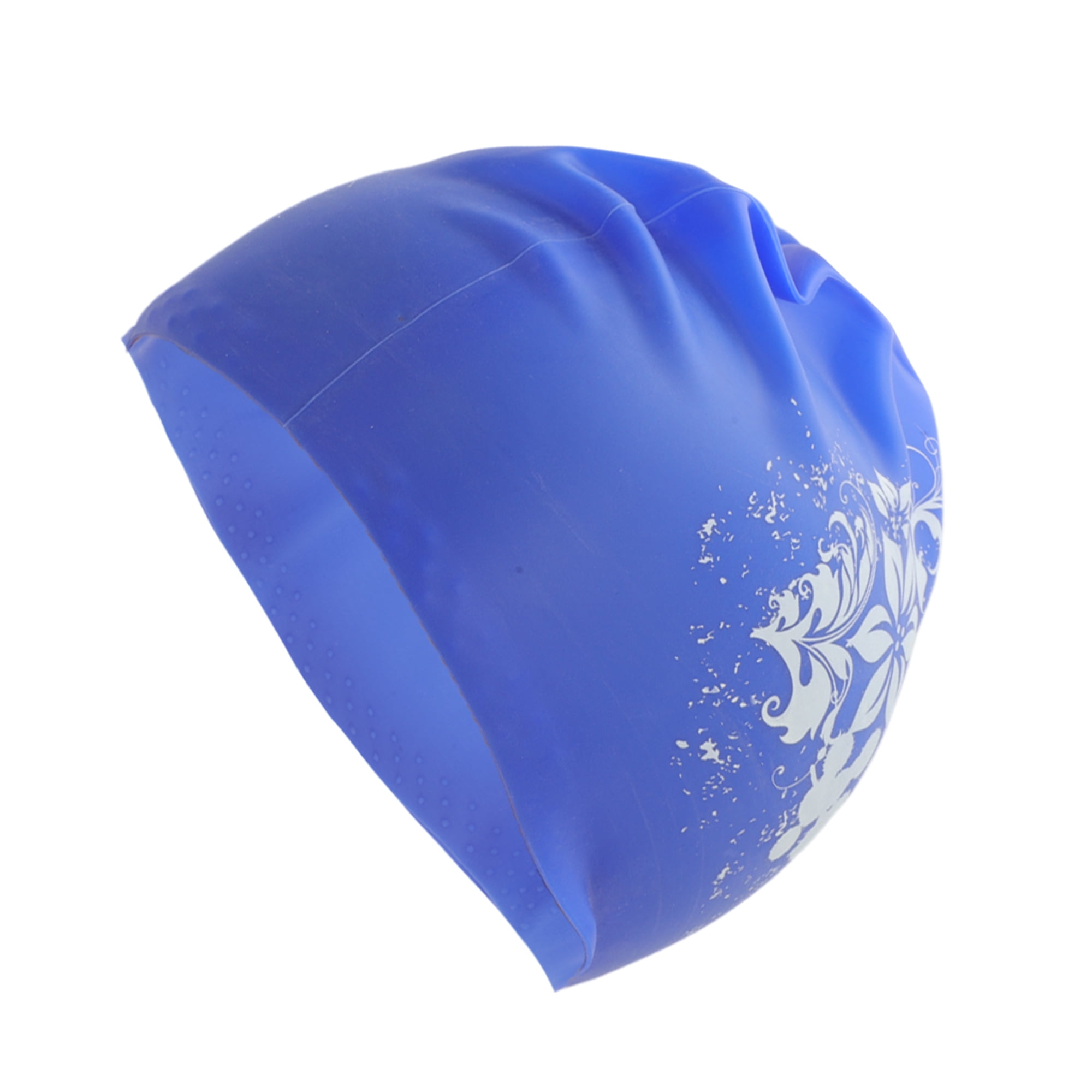 Unique Bargains Floral Pattern Swim Cap 1Pc Blue