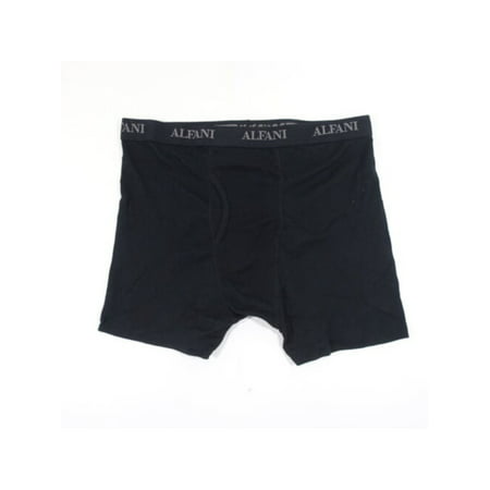 

ALFATECH BY ALFANI Intimates Black Mesh Quick-Dry Boxer Brief Underwear S
