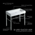thumbnail image 4 of Whitehaus Britannia Large Rectangular Sink Console with Front towel Bar and No Hole Drill, 4 of 4