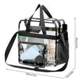 thumbnail image 2 of Ihvewuo Transparent Plastic Clear Stadium Tote Bag For Women With Handle Adjustable Strap Pvc Beach Cross-Body Shoulder Clear Bconcert Approved Bags For Gym Sports Games, 2 of 9