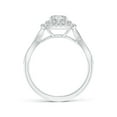 thumbnail image 2 of ANGARA Natural 0.55 Ct. Diamond Halo Engagement Ring in 14K White Gold for Women (Ring Size: 3.5), 2 of 9