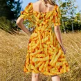 thumbnail image 4 of Cheetos Print Sleeveless Dress summer clothes for women loose women's dress, 4 of 6