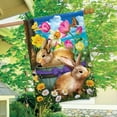 thumbnail image 3 of Spring Bunny Basket Floral House Flag Easter Tulips 28" x 40", 3 of 4