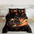 thumbnail image 2 of Homewish Abstract Sport Motorcycle 2pcs Bedding Comforter Set For Teens Boys Girls,Dirt Bike Twin Comforter Sets,Black Orange Red Breathable Bedding Set,Microfiber Bedroom Decor,Reversible, 2 of 8