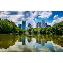 Skyline of Downtown Atlanta, Georgia from Piedmont Park, Unframed Photographic Print Wall Art by Rob Hainer Sold by Art.Com