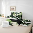 thumbnail image 5 of Manfei Vintage Green Square Twin Bedding Sets 7-Piece, Chic Triangle Geometric Bedding Comforter Set, Abstract Ombre Reversible Sheet Sets, Ultra Soft Home Decor, 5 of 7