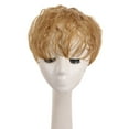 thumbnail image 1 of Short Curly Hair Top Wig Piece Ladies Fluffy Simulation Wig Piece for Middle-Age, 1 of 4