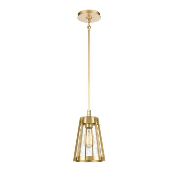 Elk Home 6.75-Inch Wide Open Louvers Pendant, Champagne Gold