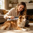 thumbnail image 5 of Dog Deshedding Brush, Dog Grooming Deshedding Brush, Undercoat Grooming Brush, Dog Hair Detangling Brush, Pet Grooming Deshedding Brush, Cat Shedding Tool, Deshedding Comb for Dogs, 5 of 6