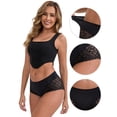 thumbnail image 3 of DARING DIVA Women's Ice Silk Mid-Waisted Full Coverage Boxer Briefs XL Black, 3 of 6