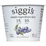 Siggi's Fat-Free Blueberry Icelandic Style Strained Yogurt, 5.3 Oz.