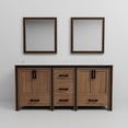 thumbnail image 5 of Ziva 72 in W x 22 in D Rustic Barnwood Double Bath Vanity, Cultured Marble Top and 30 in Mirrors, 5 of 8