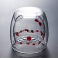 thumbnail image 1 of Tasse à Lait en Verre Double Dessin Animé avec Bouche Ronde 1PCS, 1 of 6