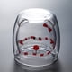 thumbnail image 2 of Taza de café con leche de doble cristal con dibujo animado y boca redonda, 1 unidad, 2 of 6