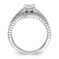 thumbnail image 2 of Sterling Silver Rhodium-plated 2-Piece CZ Size 7 Wedding Set Ring QR1328, 2 of 7