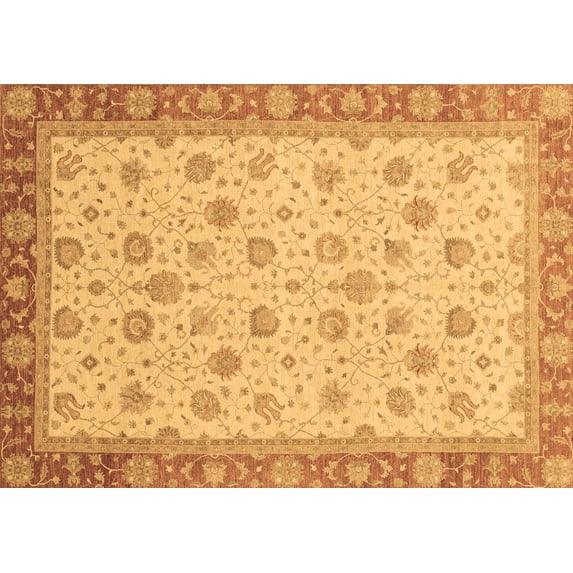 Ahgly Company Indoor Rectangle Abstract Brown Modern Area Rugs, 2' x 3'