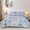 Blue, variant on Btargot 3PCS Rainbow Twin Comforter Bedding Set Girls Purple Clouds Yellow Soft Kids Rainbow Bed Set